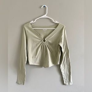 V cut, longsleeve baby tee